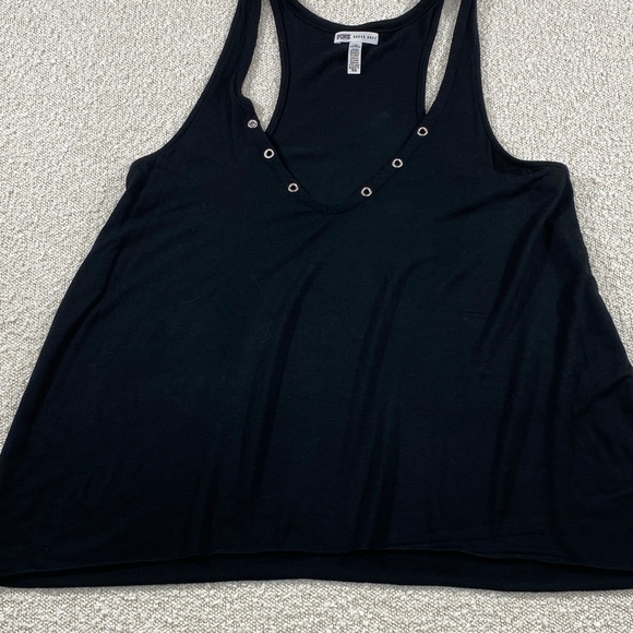 PINK Victoria's Secret Black Tank Top with Grommet Accents woman’s LG super soft - Picture 7 of 13